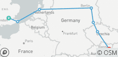  Circuit Londres-Vienne (auberges de jeunesse, départ d\'Amsterdam, 18-22 ans) - 7 destinations 