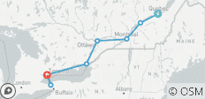  Circonscription urbaine de l\'Est du Canada et des chutes du Niagara - 8 destinations 