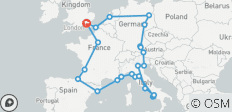  European Quest (Hostels, Summer From Mar \'27, Start London, Classic) - 26 destinations 