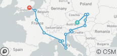  Vienna to London Trail (Hostels, Summer Until Mar \'27, Classic) - 15 destinations 