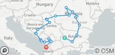  Les trésors des Balkans en 21 jours ; circuit semi-privé avec un accompagnateur dédié et un véhicule privé - 26 destinations 