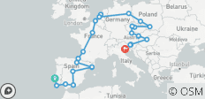  18 to 35s Essential Europe - 31 destinations 