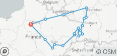 Burgundy, Alsace and Black Forest End Paris (18 destinations)