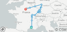 Cote d Azur, Burgundy, Alsace and Black Forest (including Pont du Gard)