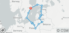  Baltische Hauptstädte und Polen ab Stockholm (24 Destinationen) - 24 Destinationen 