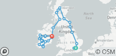  England, Scotland and Ireland end Dublin (31 destinations) - 31 destinations 