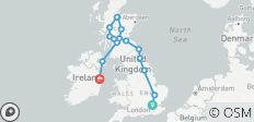  Extensive United Kingdom and Ireland end Dublin (16 destinations) - 16 destinations 
