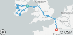 L'Irlande, le Royaume-Uni et Paris (29 destinations)