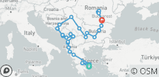  Zeitlose Balkanreise in 24 Tage; halbprivate Tour mit eigenem Reiseleiter und Fahrzeug - 31 Destinationen 
