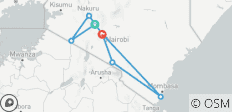  Safari de lujo asequible de 10 días por Kenia y la playa de Diani | Excursión para observar la fauna de Masai Mara en jeep 4x4 - 7 destinos 
