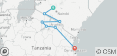  Safari africano de 10 días al Serengeti y al Masai Mara con playa en Zanzíbar - 7 destinos 