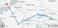 Crucero por el emblemático Danubio con recorrido por Europa de Múnich a Londres