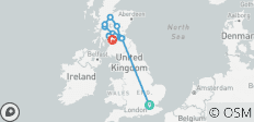  London, Edinburgh and Glasgow in 9 days - 14 destinations 