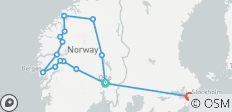  Lo más destacado de Noruega y Suecia - 16 destinos 