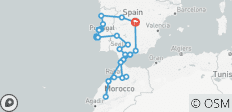 18 Tage Rundreise durch Portugal, Andalusien und Marokko – Klasse T - 30 Destinationen 