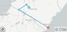  Safari definitivo de 10 días por Kenia y vacaciones en la playa de Diani - 4 destinos 