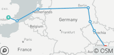  Circuit Londres-Vienne (auberges de jeunesse, été, départ de Londres, 18-22 ans) - 7 destinations 