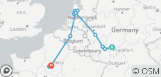  Frankfurt to Paris - 7 days - 13 destinations 
