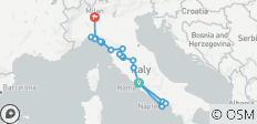  Historische Italiaanse steden en kustvakanties – 9 dagen - 24 bestemmingen 
