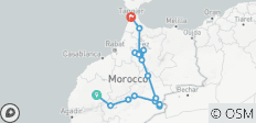  Aventure privée de 7 jours au Maroc, de Marrakech à Tanger en passant par le Sahara - 16 destinations 