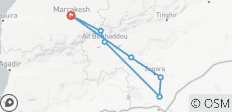  Aventure privée de luxe en 4x4 de 2 jours au départ de Marrakech vers le Sahara - 7 destinations 