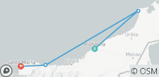  Von der Küste nach Cabo: 4-tägige Motorradtour von Santa Marta nach Cabo de la Vela - 4 Destinationen 