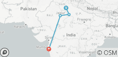  Circuit privé de 4 jours dans le Triangle d\'Or au départ de Mumbai/Bengaluru, en avion - 4 destinations 