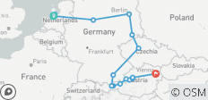  D\'Amsterdam à Vienne avec GO (19 destinations) - 19 destinations 