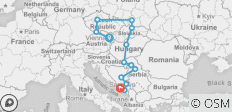  Vienna to Dubrovnik - 13 destinations 