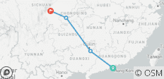  Hongkong nach Chengdu Express: 11-tägige China-Entdeckung - 4 Destinationen 