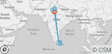  Delhi to Colombo - 15 days - 16 destinations 