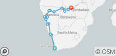  Du Cap à Vic Falls - 17 destinations 
