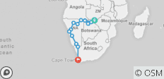  Vic Falls to Cape Town - 14 destinations 