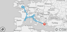  London nach Athen (Start London, 17 Tage) - 13 Destinationen 