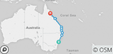  Das Beste der Küste – Von Sydney nach Cairns - 10 Destinationen 
