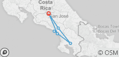  Trek durch das unberührte Costa Rica - 6 Destinationen 