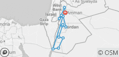  Jordanien Höhepunkte - 14 Destinationen 