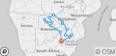  14-daagse Zuid-Afrikaanse magie Gegarneerd - 19 bestemmingen 