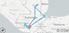  Start Antigua end Guatemala City - 27 destinations 