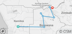  Botswana &amp; Victoria Watervallen Avontuur - 8 bestemmingen 