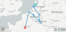  Holland, Luxemburg &amp; Belgien mit Paris - 11 Destinationen 