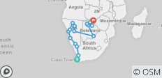  Southern Africa Northbound: Dunes, Deltas &amp; Falls - 17 destinations 