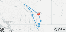Le parc national des Glaciers et les Rocheuses canadiennes avec le Stampede de Calgary