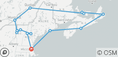  Passage par la Nouvelle- Angleterre et l\'Est du Canada - 14 destinations 