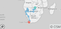  Der Süden Afrikas Südwärts – Dünen, Deltas &amp; Wasserfälle - 14 Destinationen 
