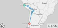  Die Highlights von Südamerika – Von Lima nach Santiago de Chile - 15 Destinationen 