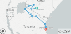  Nairobi - Dar es Salaam 16 jours Overlanding Camping - 13 destinations 