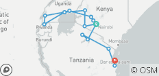  Nairobi to Dar es Salaam 25 Days Overlanding - 17 destinations 