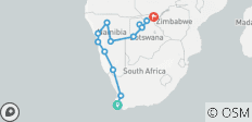  22 Day Cape Town To Victoria Falls Overland Safari - 14 destinations 