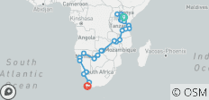  Nairobi To Cape Town 57 Days Overlanding - 40 destinations 